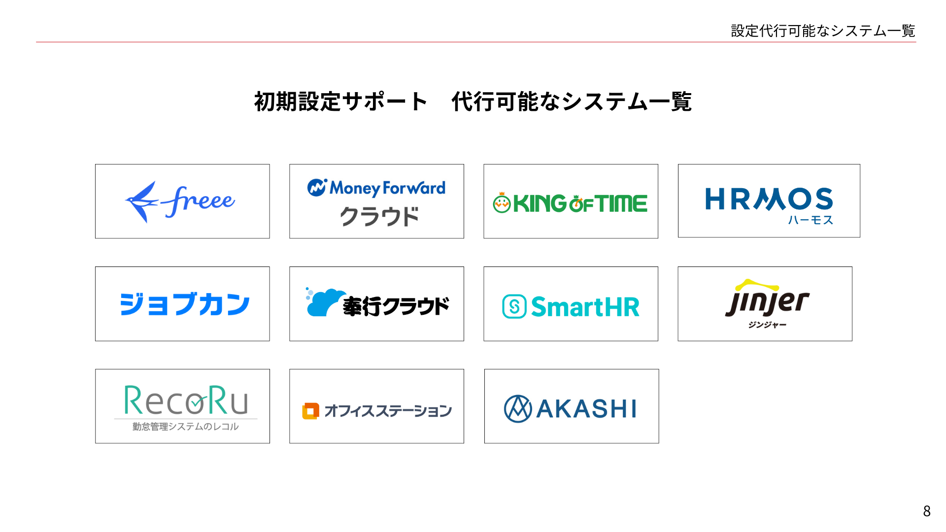 設定代行サービス対象クラウドシステム